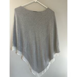 The Limited Women's M/L Grey Poncho with Sheer Beige Lining Nursing Cover